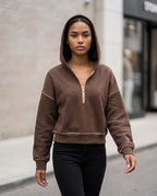 Statement Street - Nepos | Reißverschluss Taillenlang Hoodie Damen