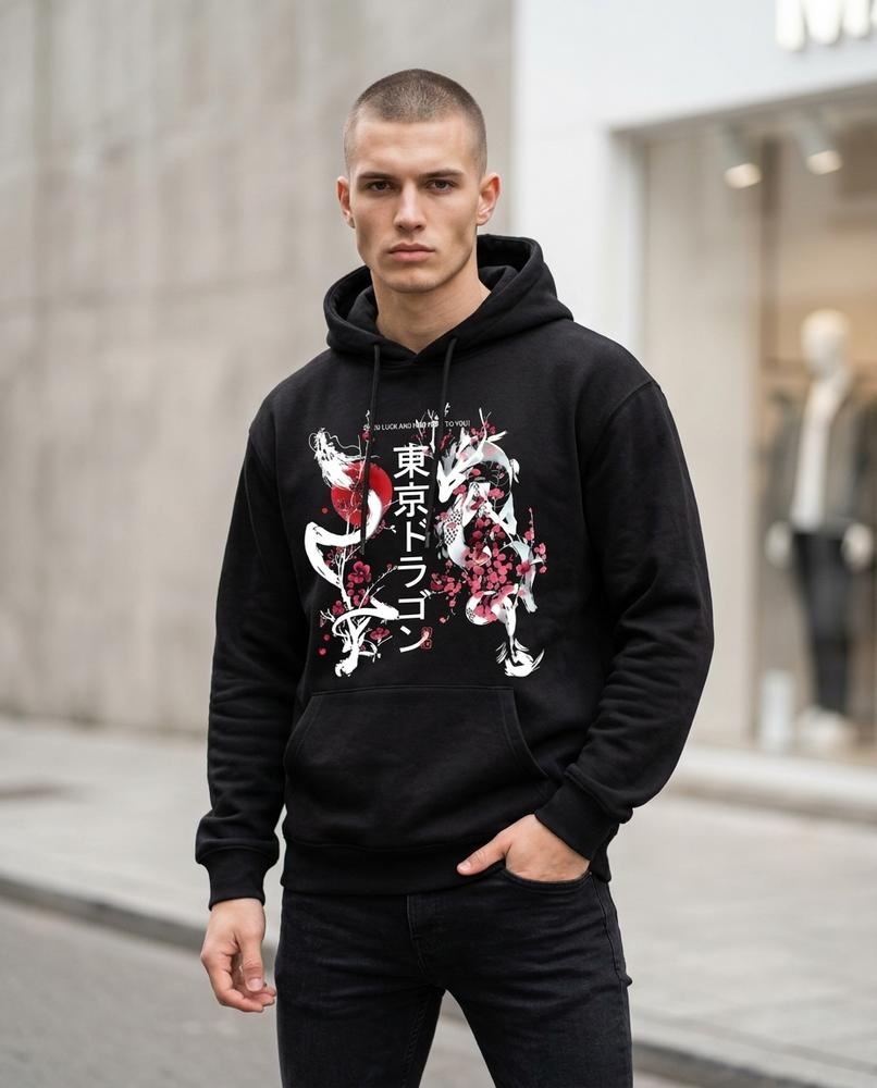 Statement Street - Rihuk | Bedruckter Langärmeliger Hoodie Unisex