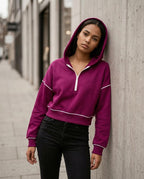 Statement Street - Nepos | Reißverschluss Taillenlang Hoodie Damen