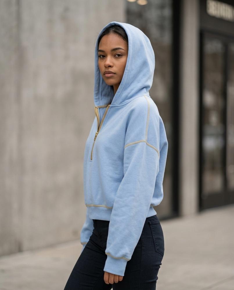 Statement Street - Nepos | Reißverschluss Taillenlang Hoodie Damen