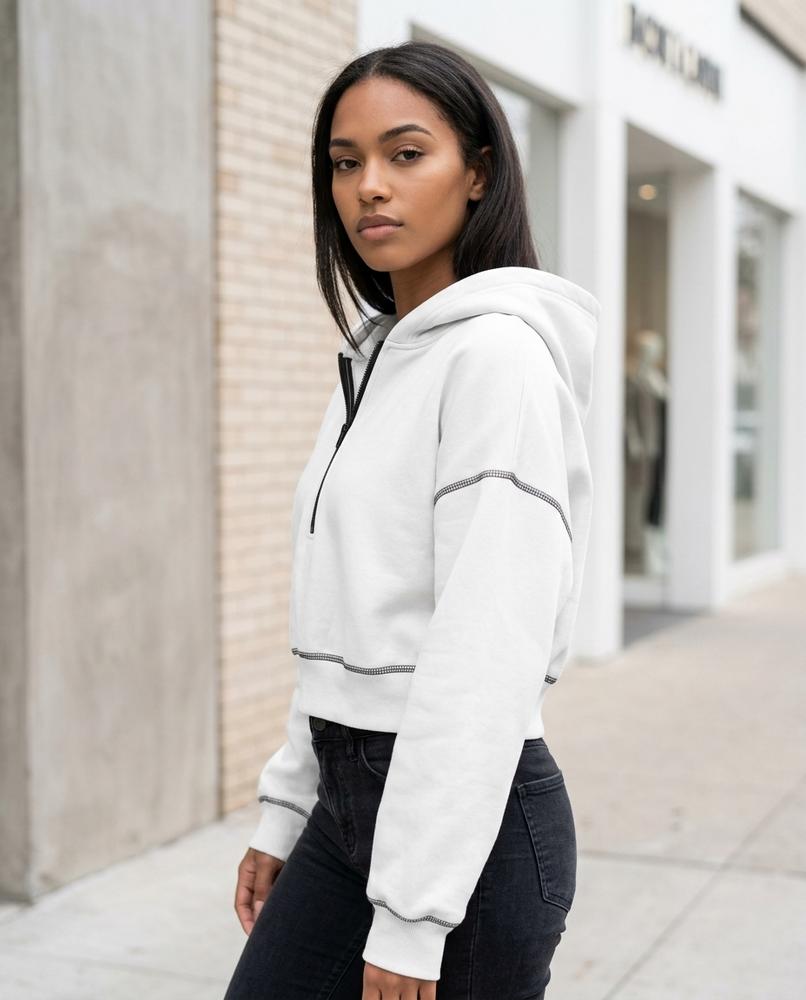 Statement Street - Nepos | Reißverschluss Taillenlang Hoodie Damen