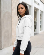 Statement Street - Nepos | Reißverschluss Taillenlang Hoodie Damen