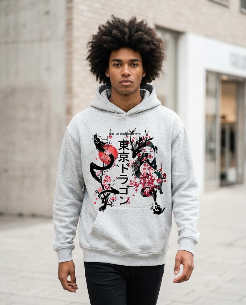 Statement Street - Rihuk | Bedruckter Langärmeliger Hoodie Unisex