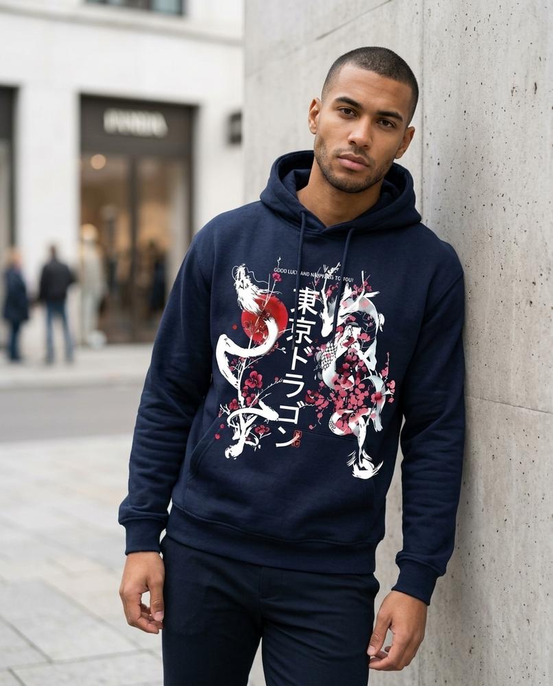 Statement Street - Rihuk | Bedruckter Langärmeliger Hoodie Unisex
