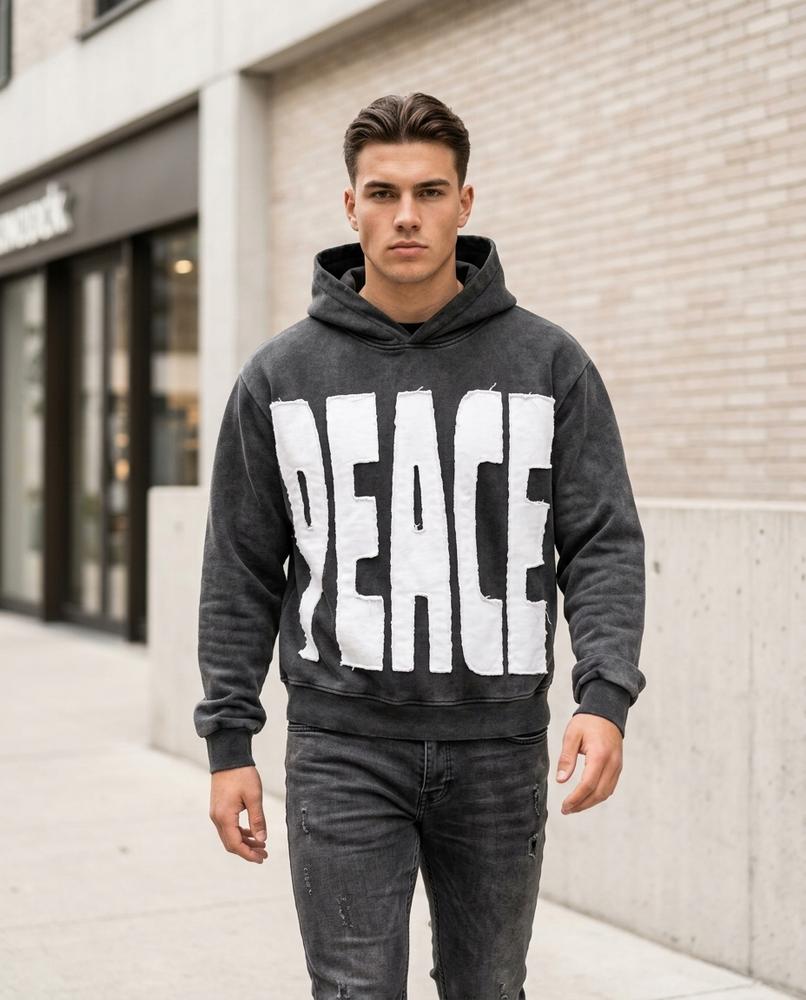 Statement Street - Yifit | Gewaschen Appliziert Hoodie Unisex
