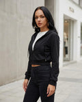 Statement Street - Rekim | Kurzgeschnittener Langärmliger Hoodie Damen
