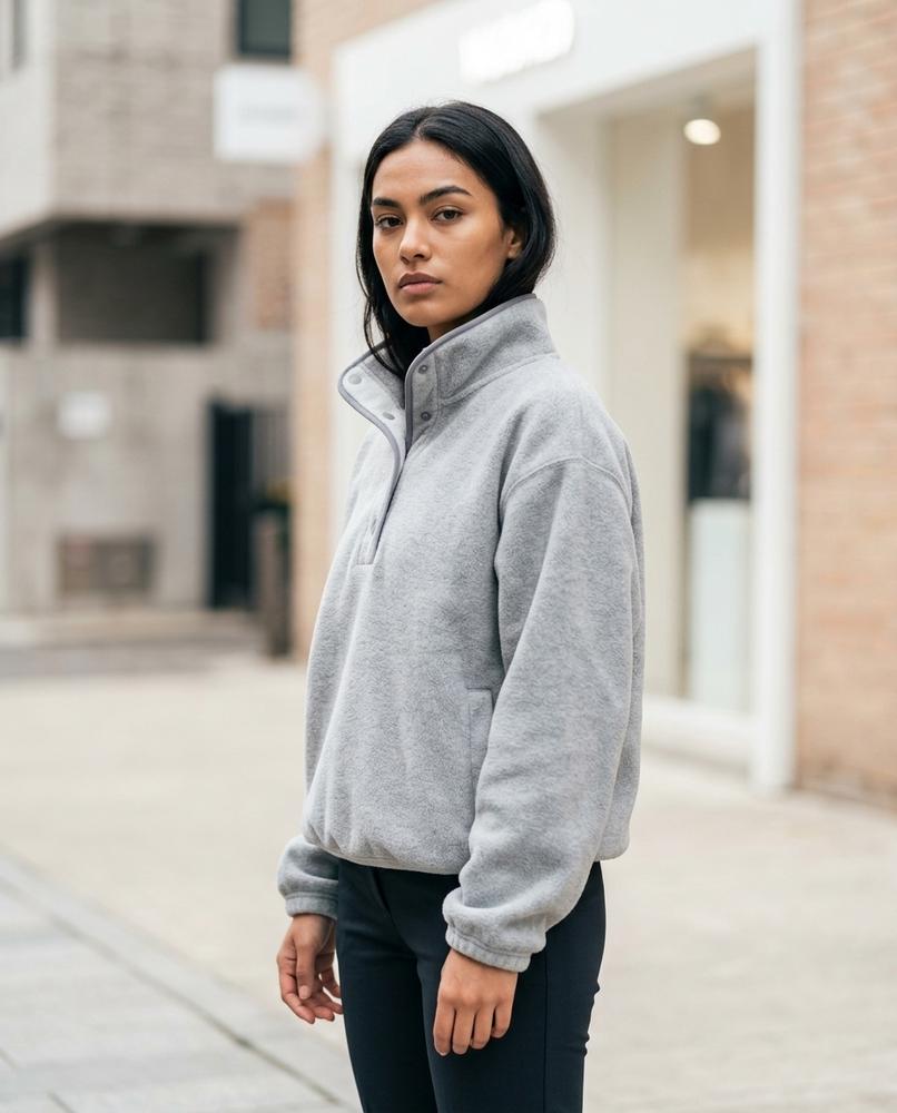 Statement Street - Nadum | Hochgeschlossener Fleece Pullover Damen