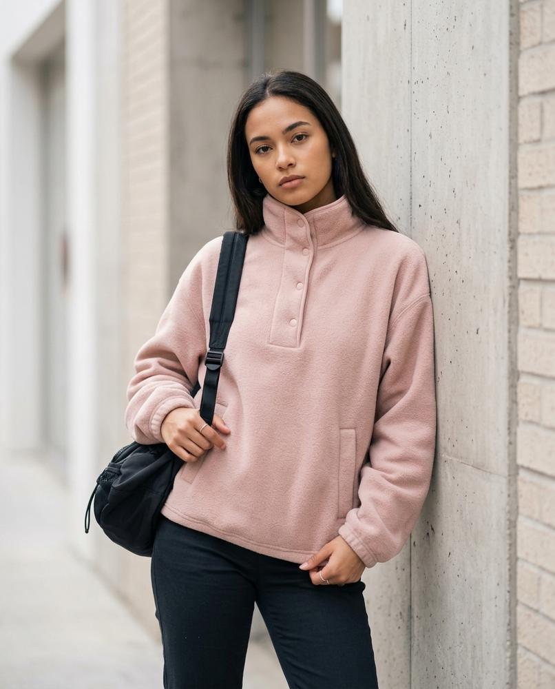 Statement Street - Nadum | Hochgeschlossener Fleece Pullover Damen