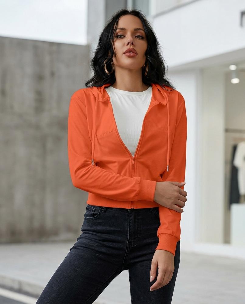 Statement Street - Rekim | Kurzgeschnittener Langärmliger Hoodie Damen
