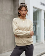 Statement Street - Demur | Langärmliges Einfarbiges Sweatshirt Damen