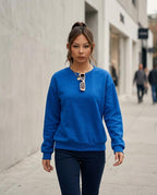 Statement Street - Demur | Langärmliges Einfarbiges Sweatshirt Damen