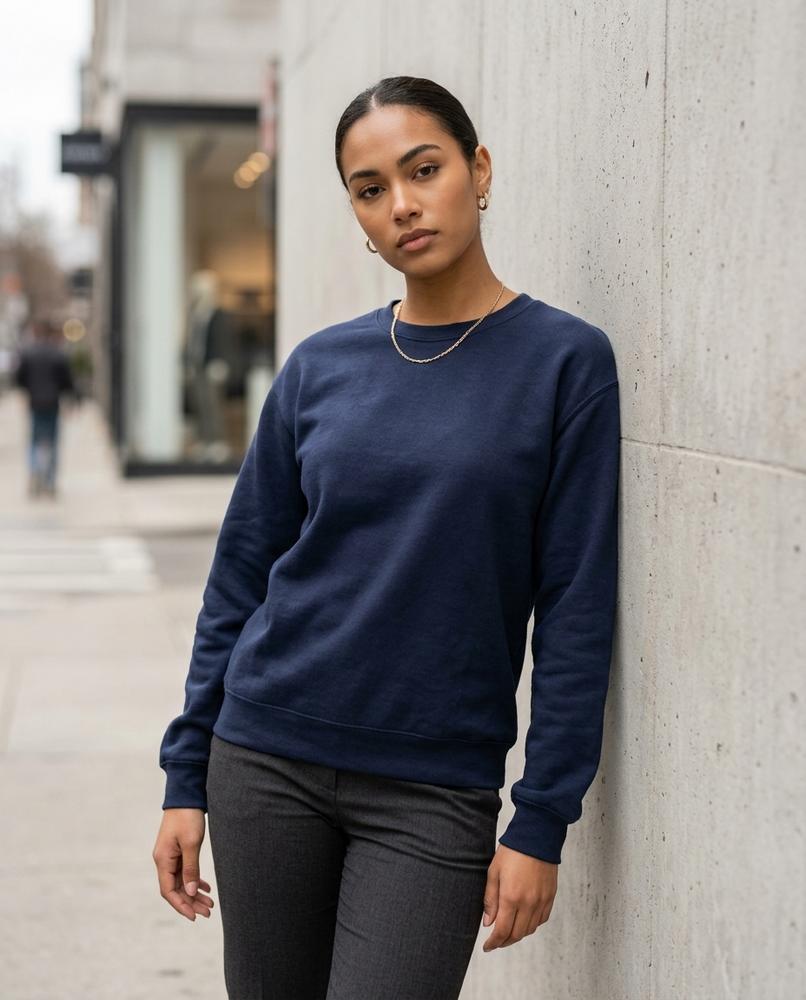 Statement Street - Demur | Langärmliges Einfarbiges Sweatshirt Damen
