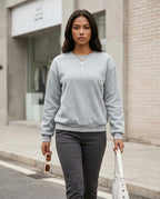 Statement Street - Demur | Langärmliges Einfarbiges Sweatshirt Damen