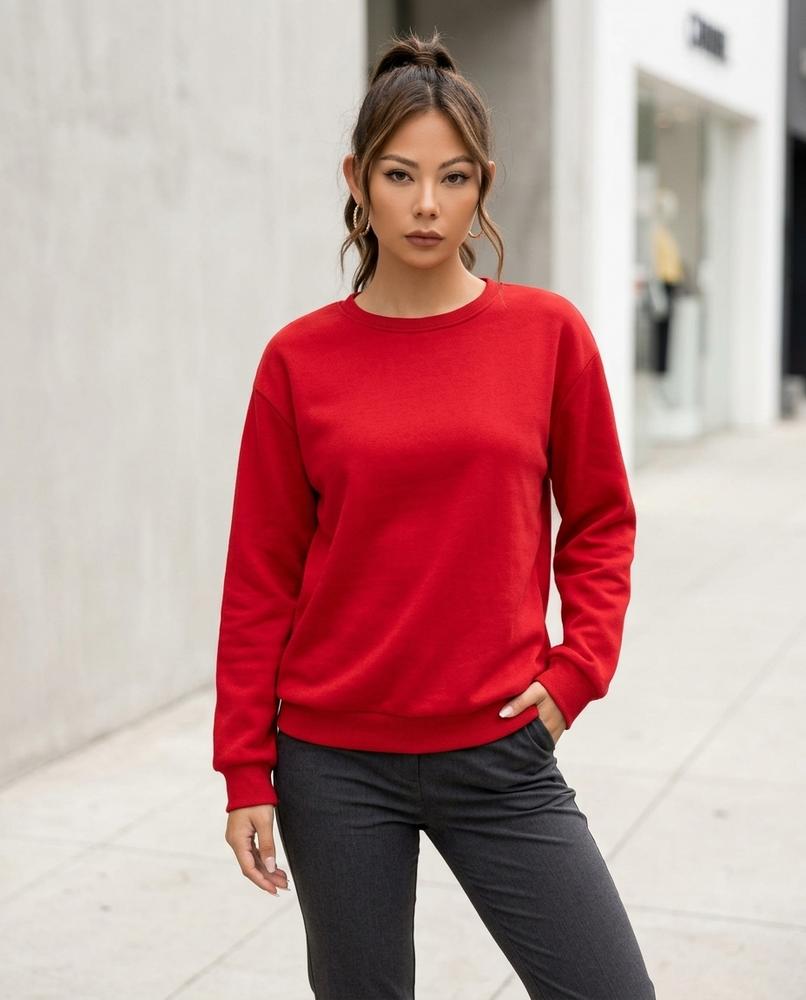 Statement Street - Demur | Langärmliges Einfarbiges Sweatshirt Damen
