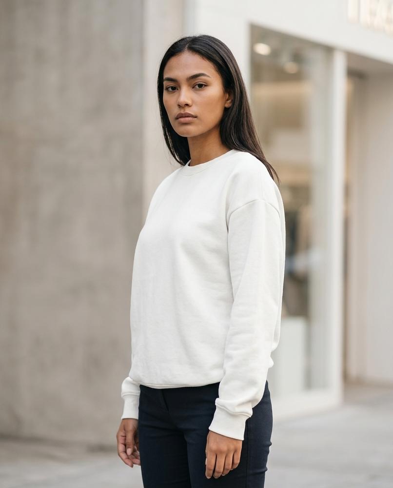 Statement Street - Demur | Langärmliges Einfarbiges Sweatshirt Damen