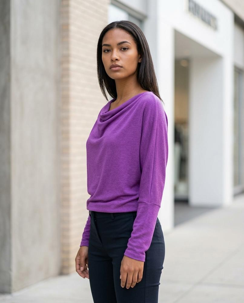 Statement Street - Kigel | Langärmlig Drapiert Shirt Damen
