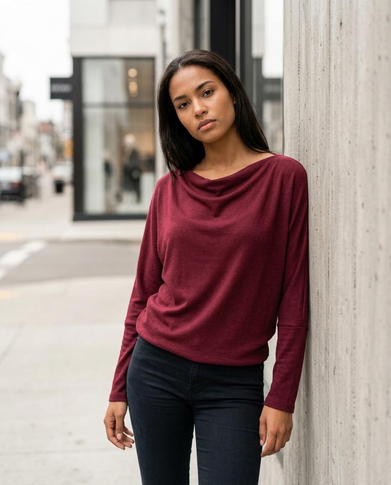 Statement Street - Kigel | Langärmlig Drapiert Shirt Damen