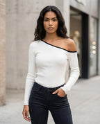 Statement Street - Mafom | Asymmetrisches Langärmliges Shirt Damen