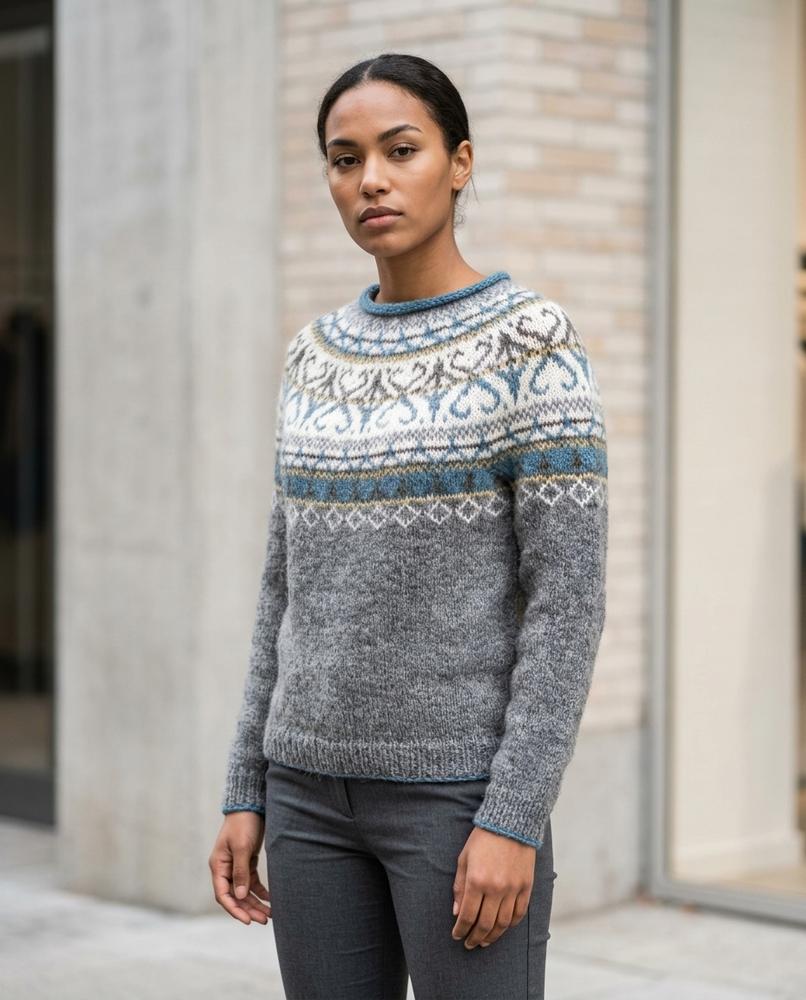 Statement Street - Ruwen | Gemusterter Gestrickter Pullover Unisex