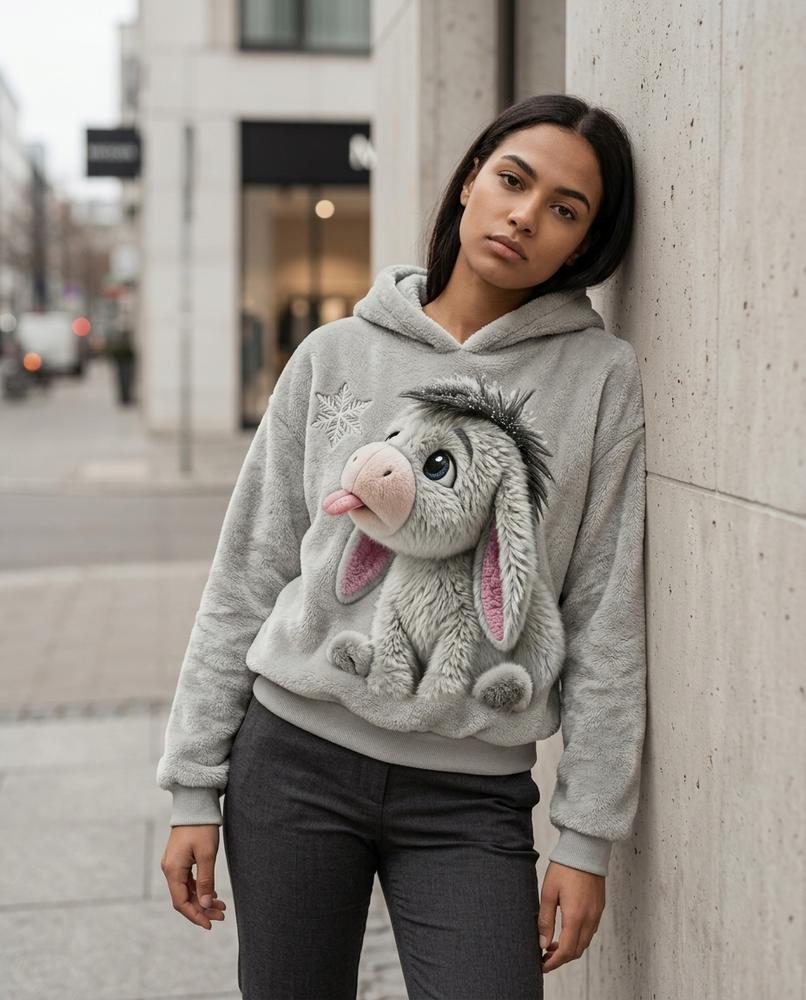 Statement Street - Lutar | Plüschig Appliziert Hoodie Damen