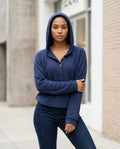 Statement Street - Maror | Strukturiert Geknöpft Hoodie Damen