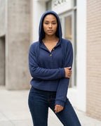 Statement Street - Maror | Strukturiert Geknöpft Hoodie Damen