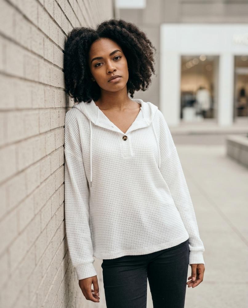 Statement Street - Maror | Strukturiert Geknöpft Hoodie Damen