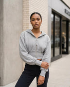 Statement Street - Sozus | Reißverschluss Kurz Geschnittener Hoodie Damen