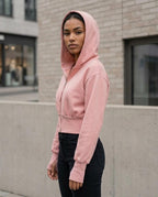 Statement Street - Sozus | Reißverschluss Kurz Geschnittener Hoodie Damen