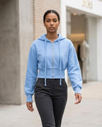 Statement Street - Sozus | Reißverschluss Kurz Geschnittener Hoodie Damen