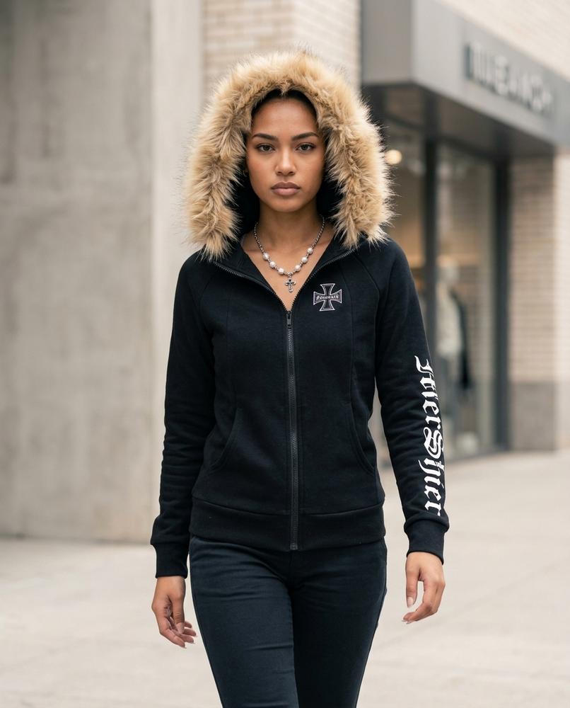Statement Street - Lonim | Taillierter Bedruckter Hoodie Damen