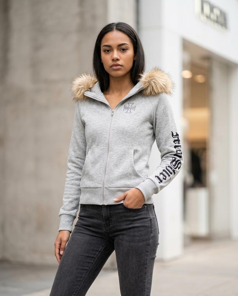 Statement Street - Lonim | Taillierter Bedruckter Hoodie Damen