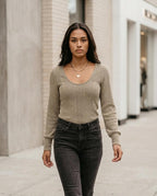Statement Street - Sozed | Strukturiert Körperbetont Pullover Damen