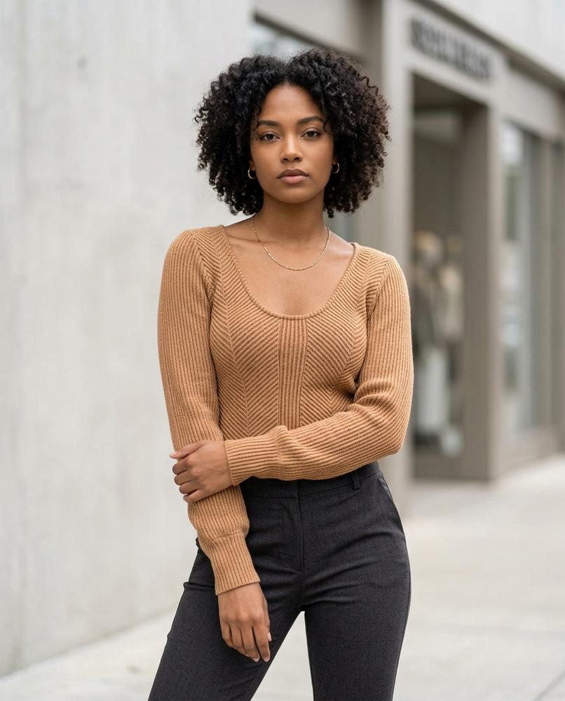Statement Street - Sozed | Strukturiert Körperbetont Pullover Damen