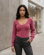 Statement Street - Sozed | Strukturiert Körperbetont Pullover Damen