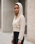 Statement Street - Mevad | Kurzgeschnittener Strukturierter Hoodie Damen