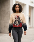 Statement Street - Lolil | Farbverlaufender Bedruckter Pullover Damen