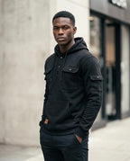 Statement Street - Eugor | Geknöpfter Strukturierter Hoodie Herren