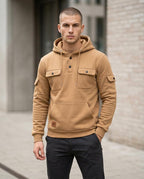 Statement Street - Eugor | Geknöpfter Strukturierter Hoodie Herren