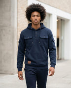 Statement Street - Eugor | Geknöpfter Strukturierter Hoodie Herren