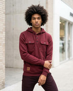 Statement Street - Eugor | Geknöpfter Strukturierter Hoodie Herren