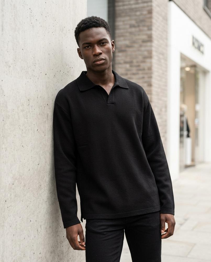 Statement Street - Kitov | Langärmliges Strukturiertes Shirt Herren