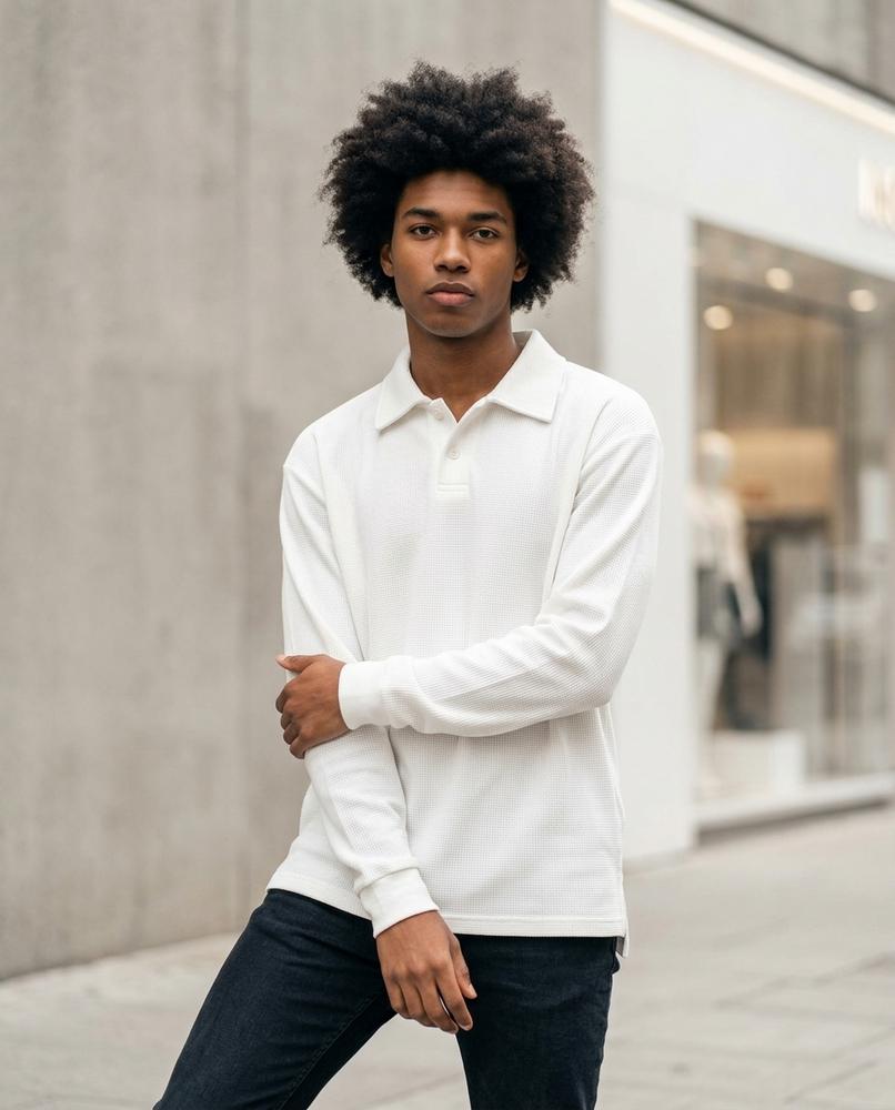 Statement Street - Kitov | Langärmliges Strukturiertes Shirt Herren