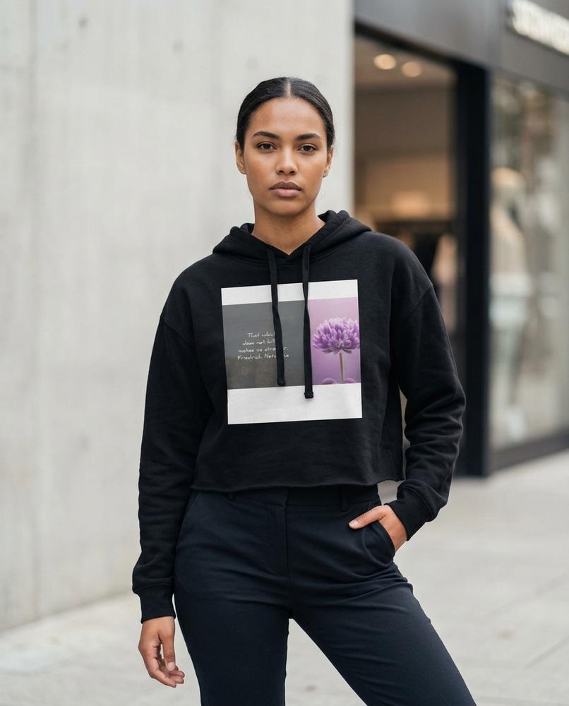 Statement Street - Lusar | Kurzgeschnitten Bedruckt Hoodie Damen