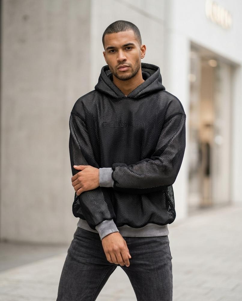 Statement Street - Dukum | Netzartiger Doppellagiger Hoodie Unisex