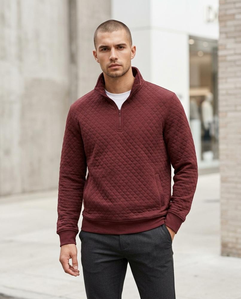 Statement Street - Muvom | Gesteppt Strukturiert Pullover Herren