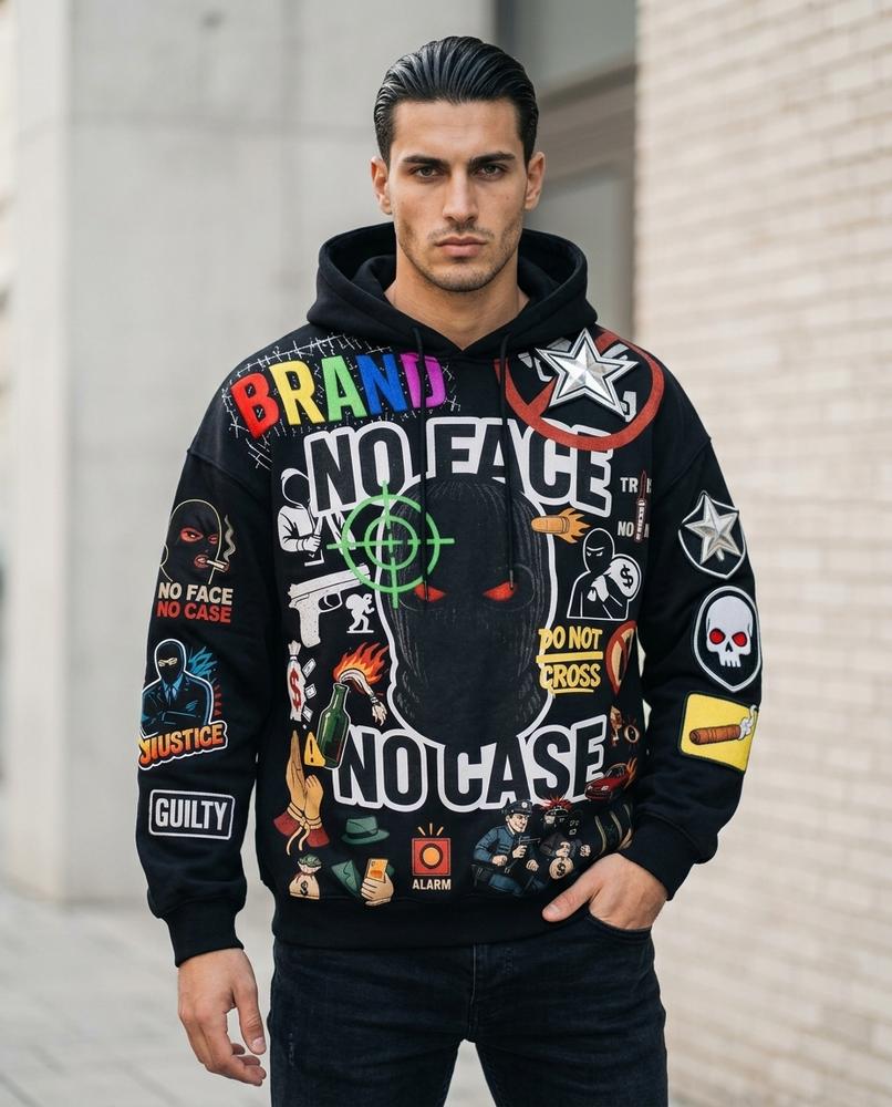 Statement Street - Movur | Bedruckter Applizierter Hoodie Unisex