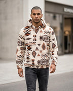 Statement Street - Makul | Gemusterter Plüschiger Hoodie Unisex