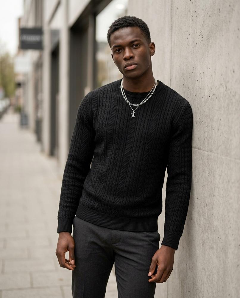 Statement Street - Lakot | Strukturiert Gestrickt Pullover Herren