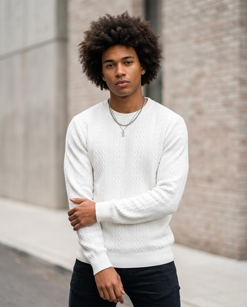 Statement Street - Lakot | Strukturiert Gestrickt Pullover Herren